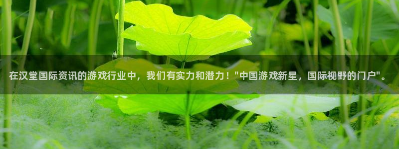 天美娱乐网页版地址：在汉堂国际资讯的游戏行业中，我们有实力和